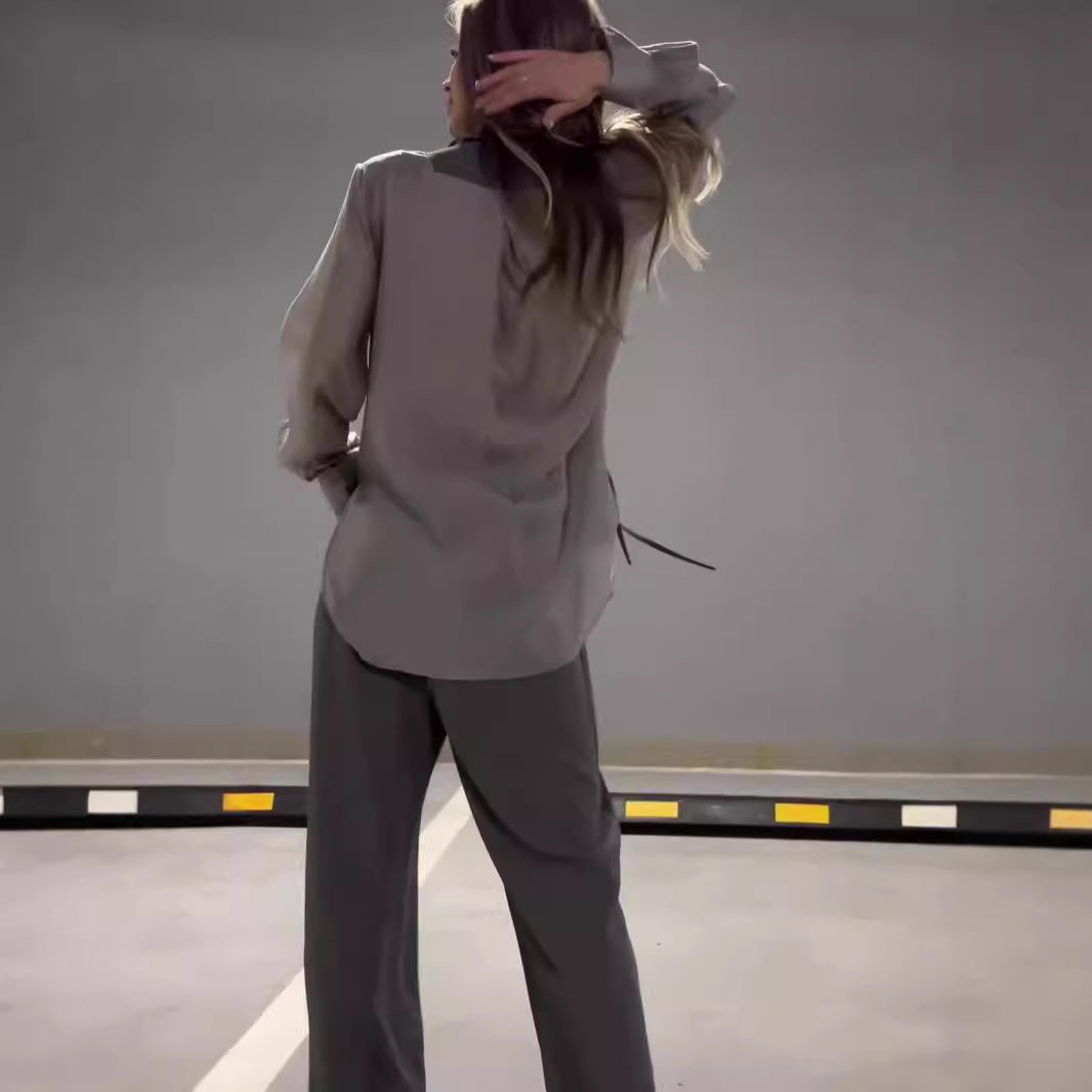 Straight-leg Pants Suit