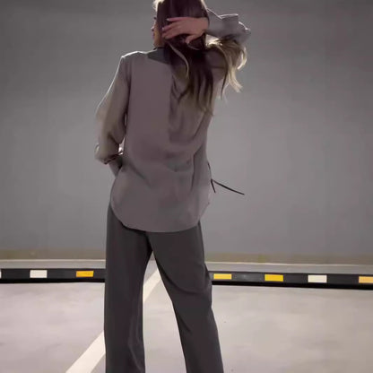 Straight-leg Pants Suit