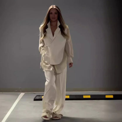 Straight-leg Pants Suit