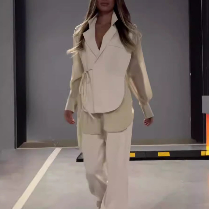 Straight-leg Pants Suit