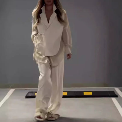 Straight-leg Pants Suit