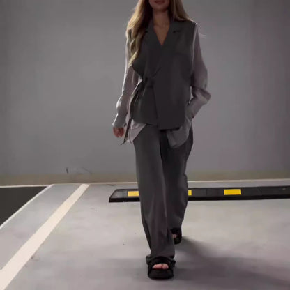Straight-leg Pants Suit